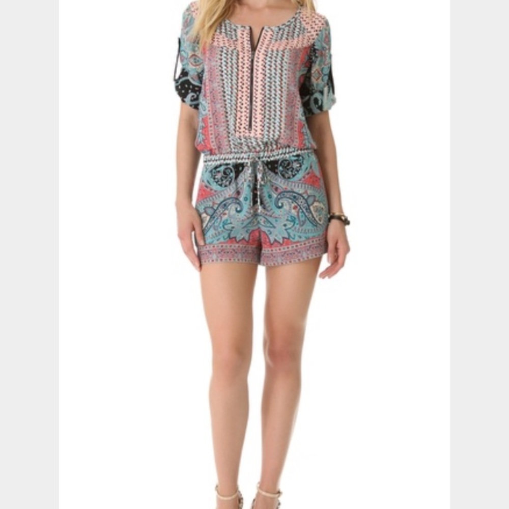 BCBG Paisley Long Sleeve Benjamin Romper